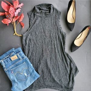 Apt 9 Black Turtleneck Tank Blouse
